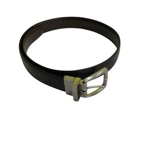 Dockers Reversible Bonded Leather Belt Sz 22-24 Nickel Black Brown